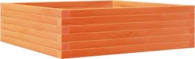 vidaXL viaszbarna tömör fenyőfa kerti virágláda 80x80x23 cm