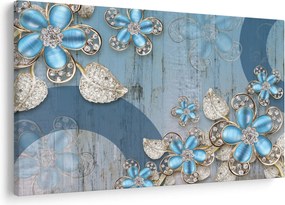 Kép - kék virágok (90x60 cm)