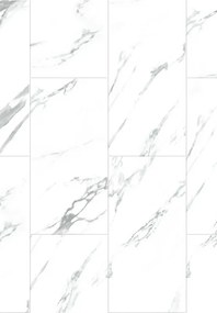 Mexen Glacier White vinil panelek 610 x 305 mm LVT Dryback 2,5 mm, alátét, 4 V-Fuga, Jazz White - F1451-0610-305-255-4V1-01