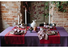 Piros-natúr színű poháralátét szett 4 db-os – Linen Tales