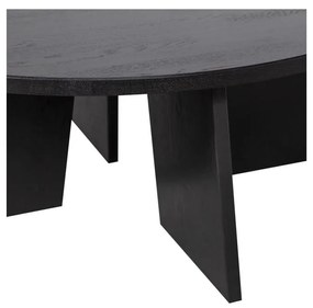 Fekete kerek dohányzóasztal ø 90 cm Fries – WOOOD