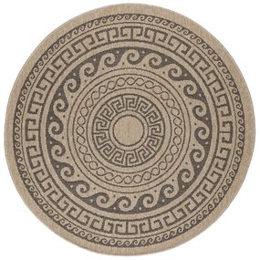 Fekete-bézs kerek kültéri szőnyeg ø 80 cm Comilla – Ayyildiz Carpets