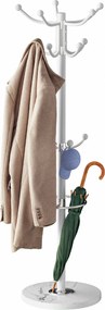Casaria® Álló ruhafogas – fehér 173 cm