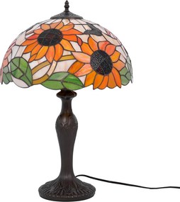 KAJA K-G16814 SUNFLOWER Tiffany asztali lámpa többszínű 1xE27 15W IP20