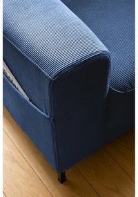 Sötétkék kordbársony fotel Lofty Lilly – Miuform
