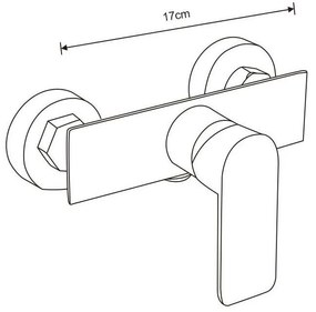 Mexen Alfa DF62 mosdó és zuhanycsaptelep zuhanygarnitúrával, fekete, 745704DF62-70