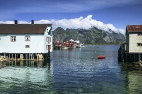 Poszter 30x20cm Halászfalu a vízparton, Assaf Frank