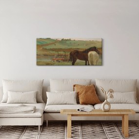 Kép - Edgar Degas, Horses in a Meadow, reprodukciók (120x50 cm)