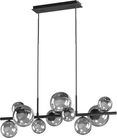 ONLI - PALOMA kábeles csillár 10xG9/3W/230V fekete/füstszínű