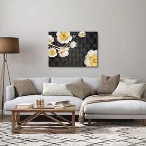 Fehér rózsa virágok képe (70x50 cm)
