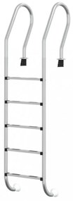 vidaXL 304-es rozsdamentes acél medencelétra 54 x 38 x 211 cm
