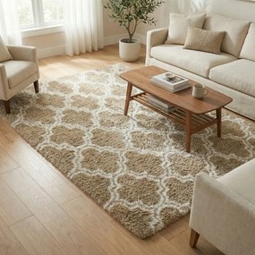 Shaggy szőnyeg Decor Khaki 100x150 cm Csúszásgátló