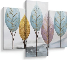 Kép - Dizájnos fák (90x60 cm)