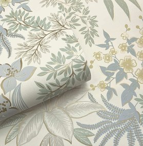 Holden Decor Imaginarium 3 Full Bloom kék-zöld virágos papír tapéta – 14222