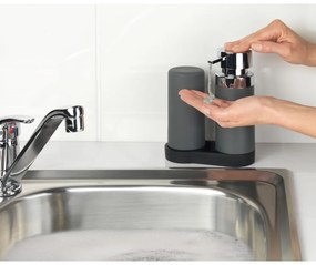 Squeeze 2 db szürke tisztítószer adagoló alátéttel, 250 ml - Wenko