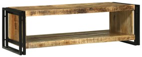 Dohányzóasztal 120x50x38 cm Tömör Rusztikus Mangófa
