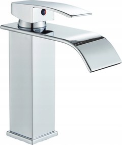 Fürdőszobai Csaptelep Álló Mosdó Vízesés Alacsony Csaptelep Sárgaréz Króm