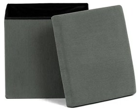 Zöld Corduroy Tárolós Puff. TAB-471 GRN6