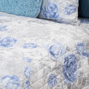 4Home Ágytakaró Roses in blue, 220 x 240 cm + 2x40 x 40 cm