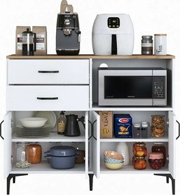 Jeby Walnut and White szekrény