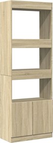 vidaXL sonoma tölgy szerelt fa magasszekrény 63 x 33 x 180 cm