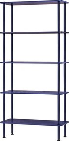 Kék polcos állvány tölgyfa dekorral 80x163x35 cm Teidi – noo.ma