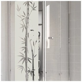 Bamboo vízálló zuhanyajtó matrica, 195 x 55 cm - Ambiance