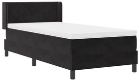 Boxspring Ágy Matraccal Fekete 90x190 cm Bársonyos