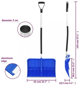 kék alumínium hólapát 145 cm