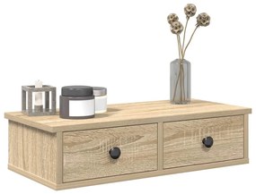 Falipolc fiókokkal sonoma tölgy 60x25x15 cm műszaki fa