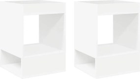 vidaXL Végasztal 2 pcs Fehér 40 x 40 x 56 cm Faanyag