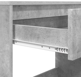 vidaXL Asztal fiókkal tárolóval Beton Szürke 100 x 50 x 78 cm Faanyag