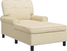 vidaXL PÁRÁS FOTEL párnával Krém 91 x 157 x 91 cm szövet