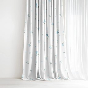 Goldea pamut függöny - nefelejcsek 280x150 cm