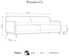 Neso bézs kanapé, 235 cm - Windsor &amp; Co Sofas
