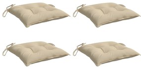 4 db bézs oxford szövet raklappárna 50 x 50 x 7 cm