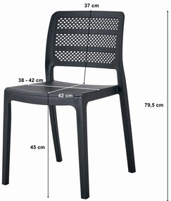 AKCIÓ Fekete műanyag szék PAGI II. osztály
