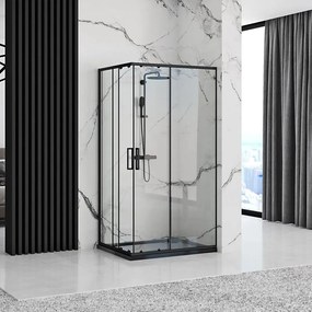 Zuhanykabin Rea Punto black 80x100