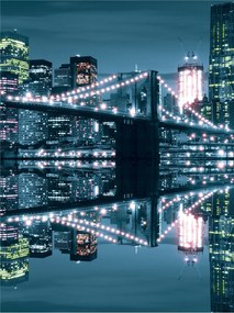 Fotótapéta Brooklyn híd éjszaka New York vinil 184x254 +ragasztó