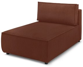 Téglavörös kordbársony kanapé modul (variálható) Nihad modular – Bobochic Paris
