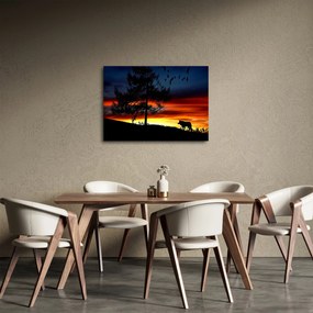 Kép - Farkas sziluettje (70x50 cm)