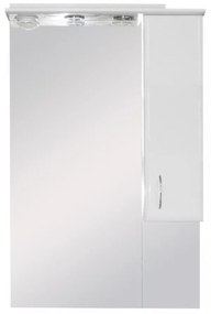 VERTEX Bianca Plus 65 fürdőszoba bútor felsőszekrény, magasfényű fehér színben, jobbos nyitásirány (Szekrény)