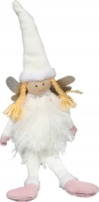 Manó Kislány Ezüst Szárnyakkal 40CM Karácsonyfa Dekoráció