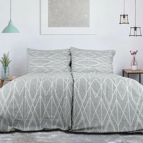 B.E.S. Petrovice Top Class Gray stripes krepp ágyneműhuzat, 140 x 200 cm, 70 x 90 cm, 70 x 90 cm