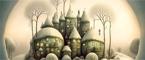 Kép - Mesebeli házikók (120x50 cm)
