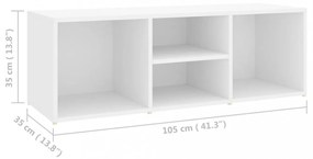 vidaXL fehér szerelt fa cipőtároló pad 105 x 35 x 35 cm
