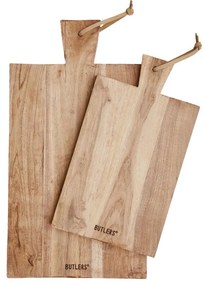 CUTTING CREW kis méretű vágódeszka bőr akasztóval 31 cm