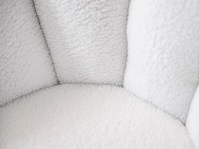 Forgatható design fotel BLOOM lábtartóval, fehér