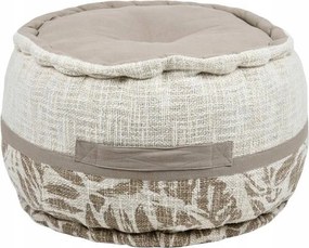 Pamut Puff Bézs Kerek Növényi Motívum Hemera 30 X 40 CM