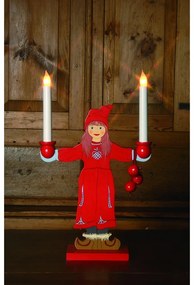 Piros karácsonyi fénydekoráció Sundborn – Star Trading